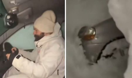 Coches sepultados Rusia