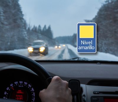 Conducir con nieve nivel amarillo