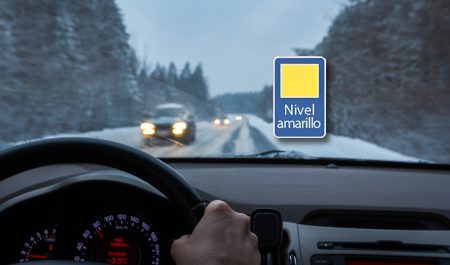 Conducir con nieve nivel amarillo