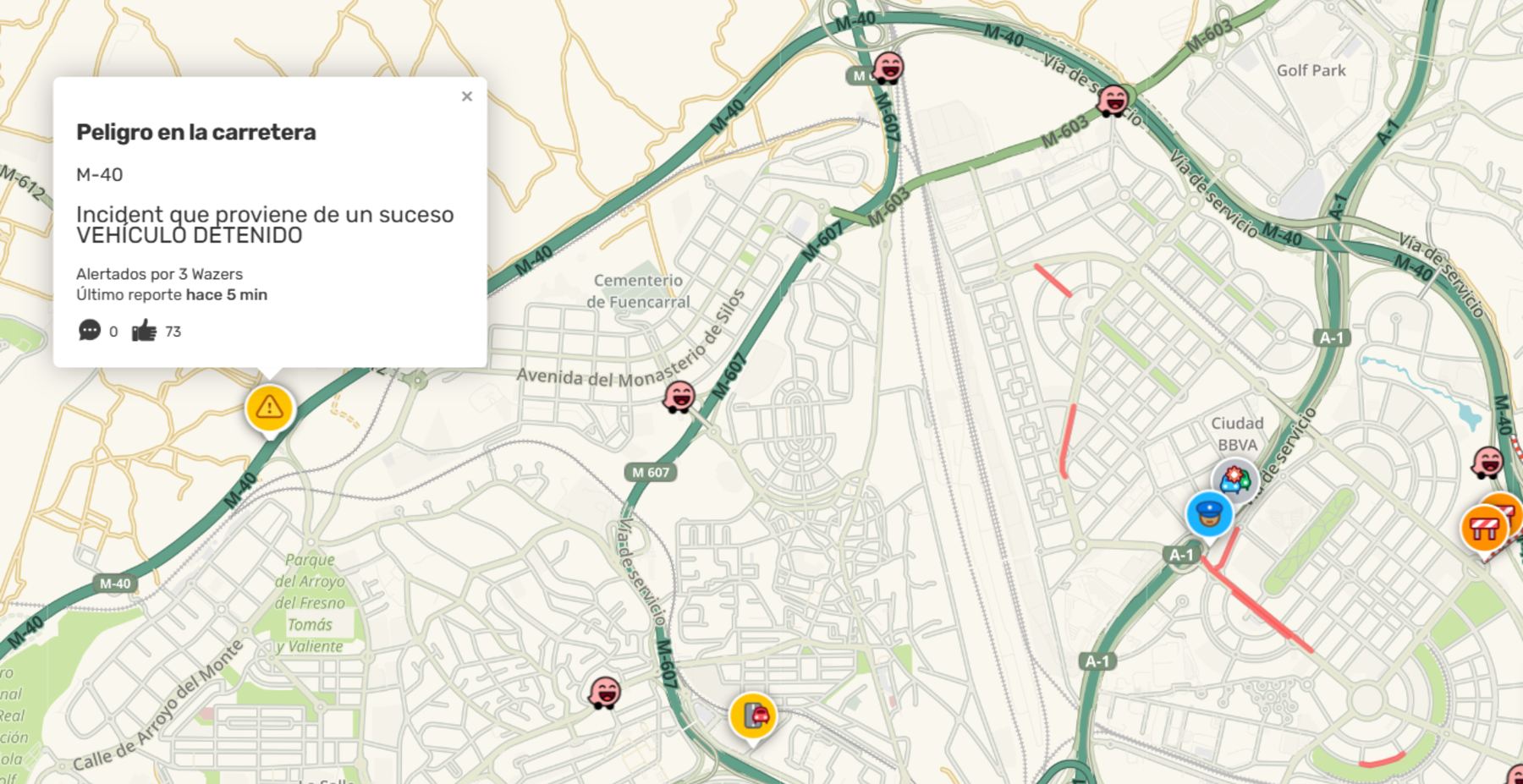 mapa de navegación waze