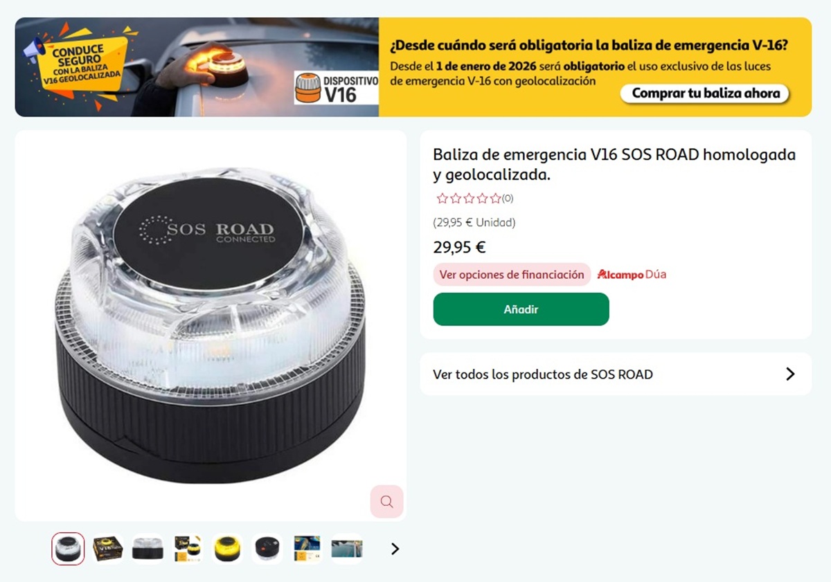 baliza de emergencia v-16 homologada alcampo