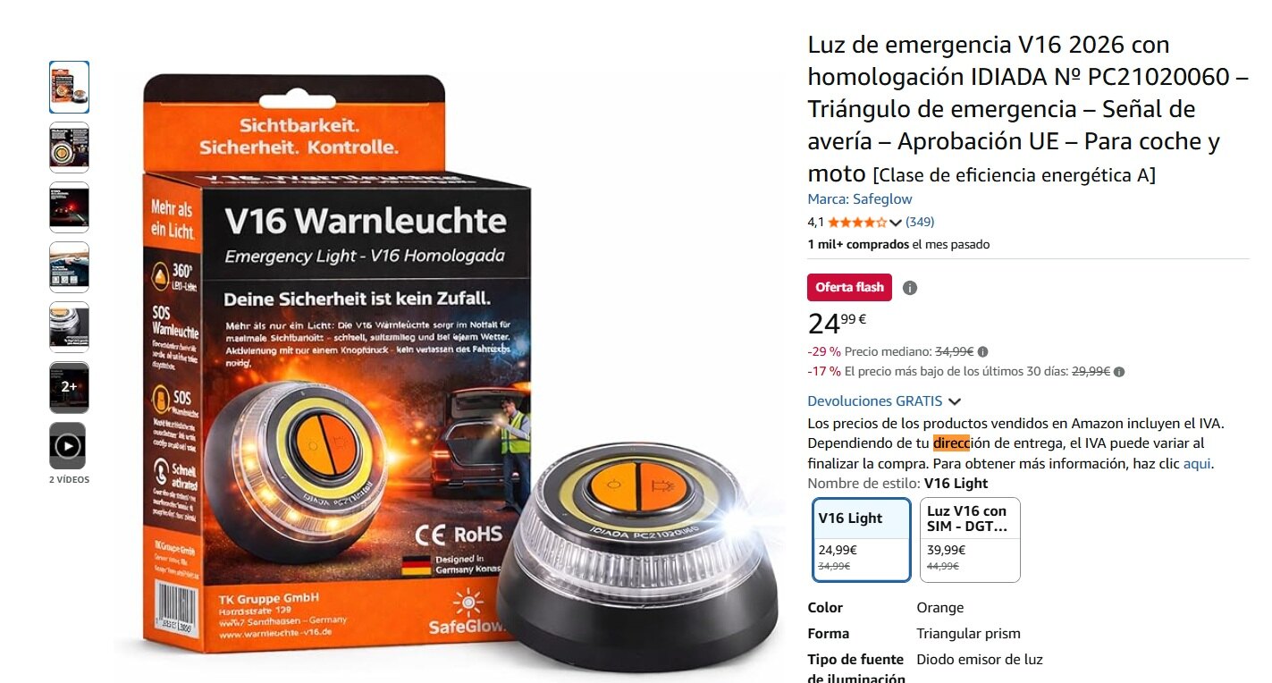 faro no homologado v-16 amazon