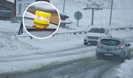 baliza v-16 lluvia nieve