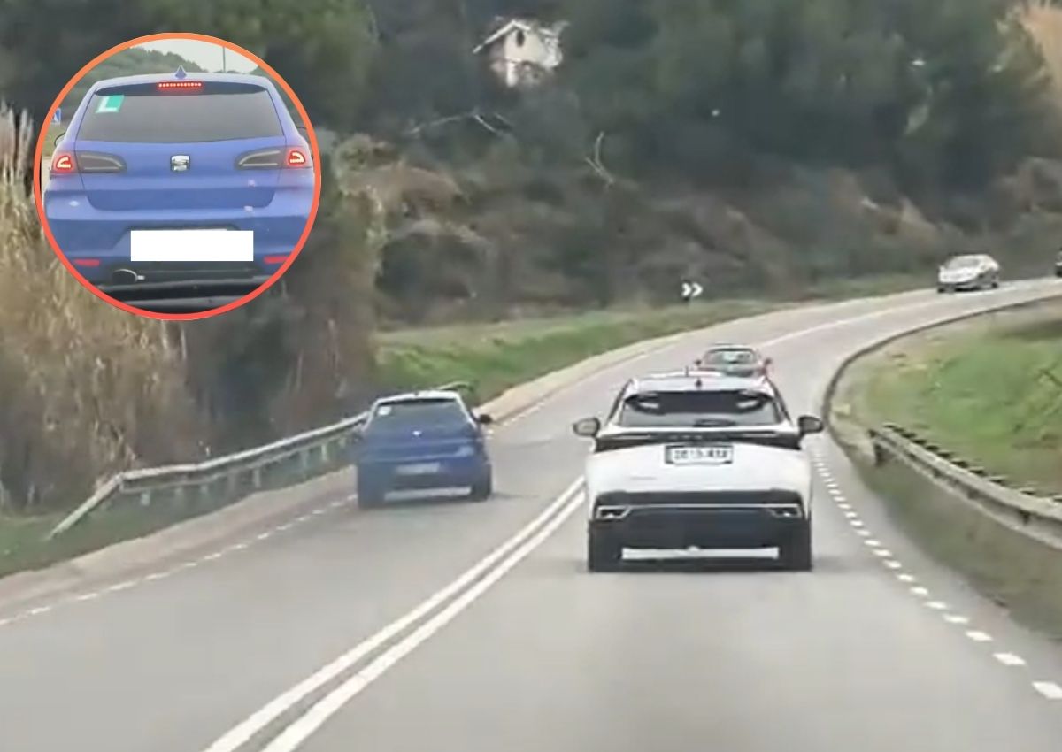 coche adelantamiento línea continua