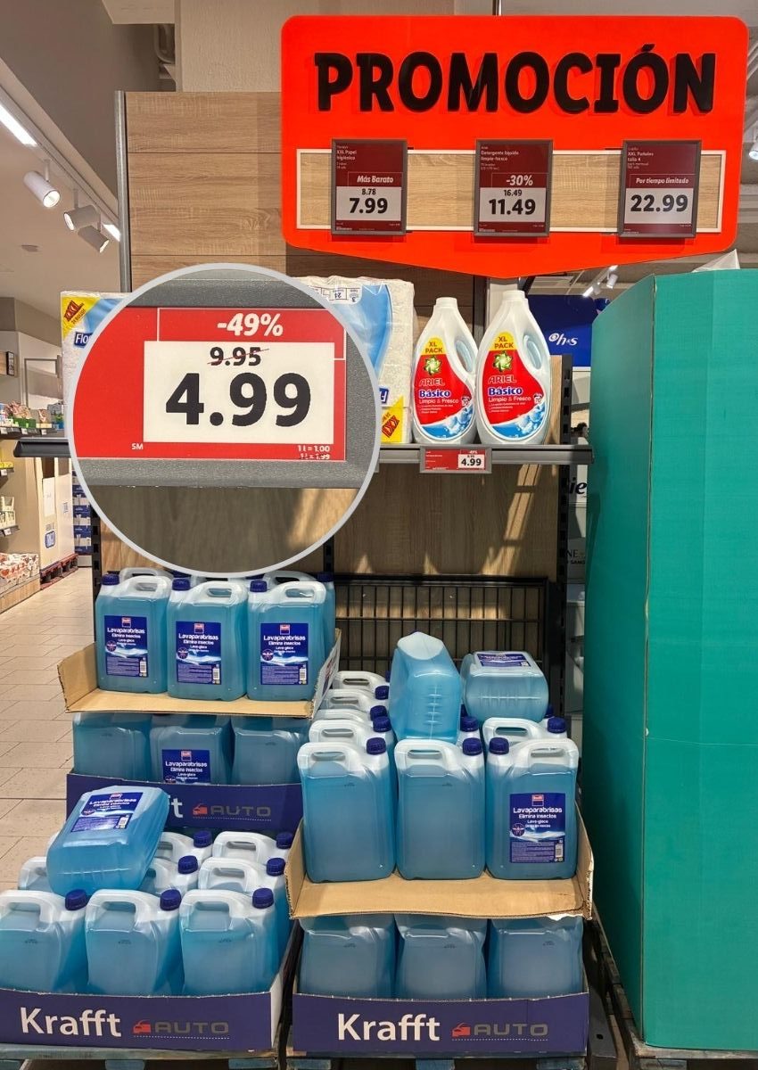 oferta liquido lavaparabrisas lidl