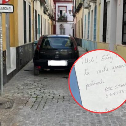 Aparca y encuentra una nota con un inesperado dibujo: “Estoy cansada de ver tu coche en esta zona”