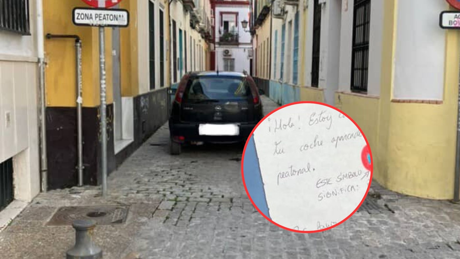 Coche aparcado calle prohibida Sevilla