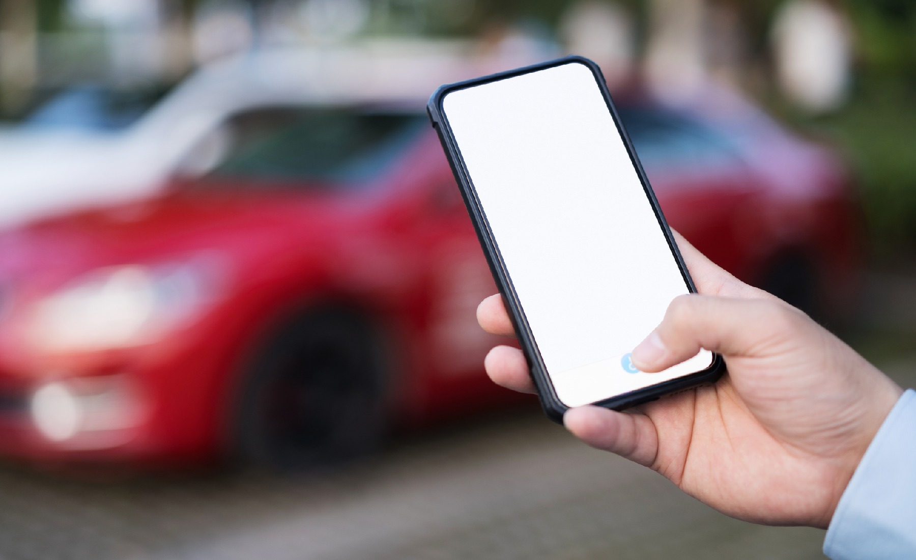 Móvil grabando coche