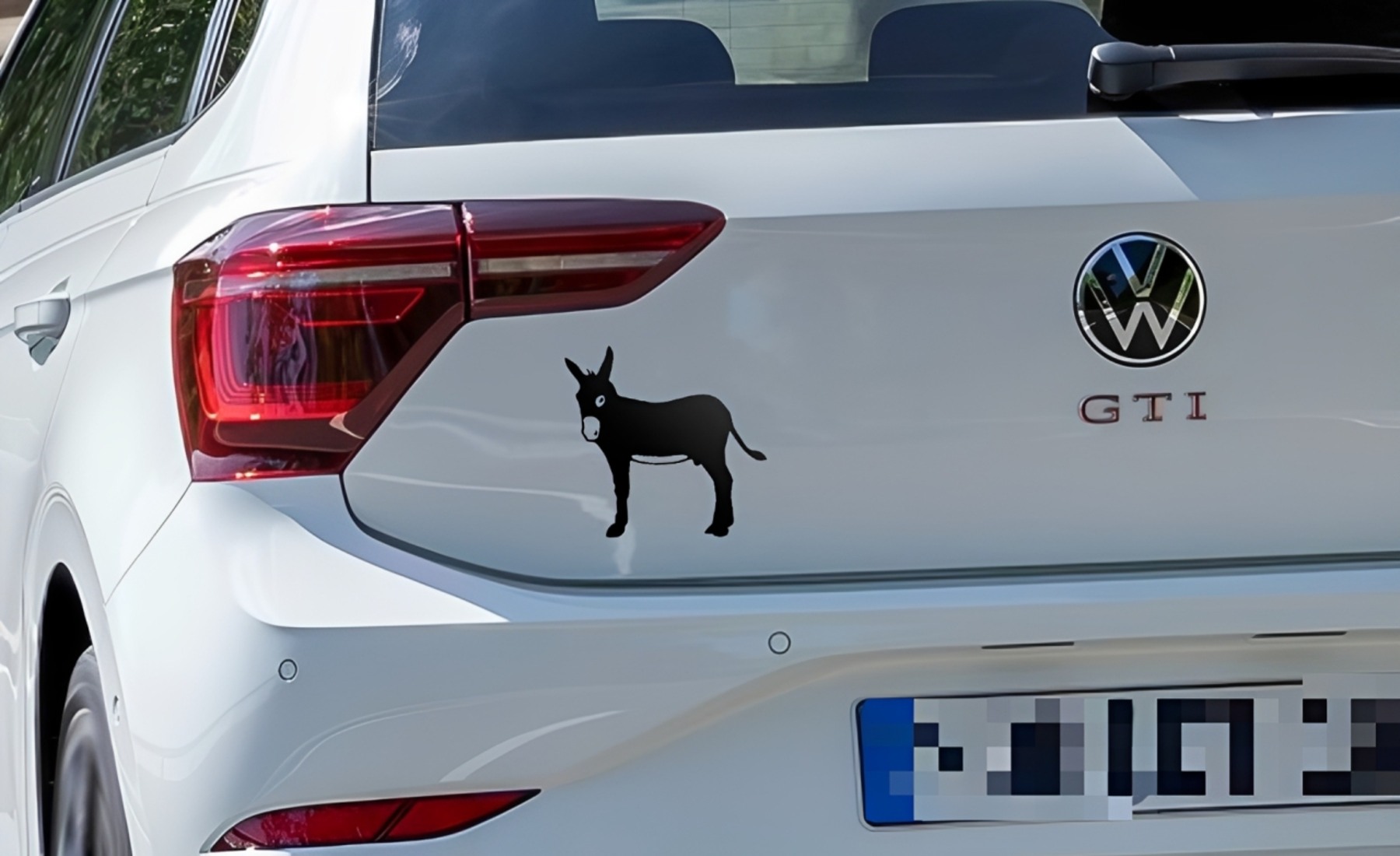 Pegatina burro coche