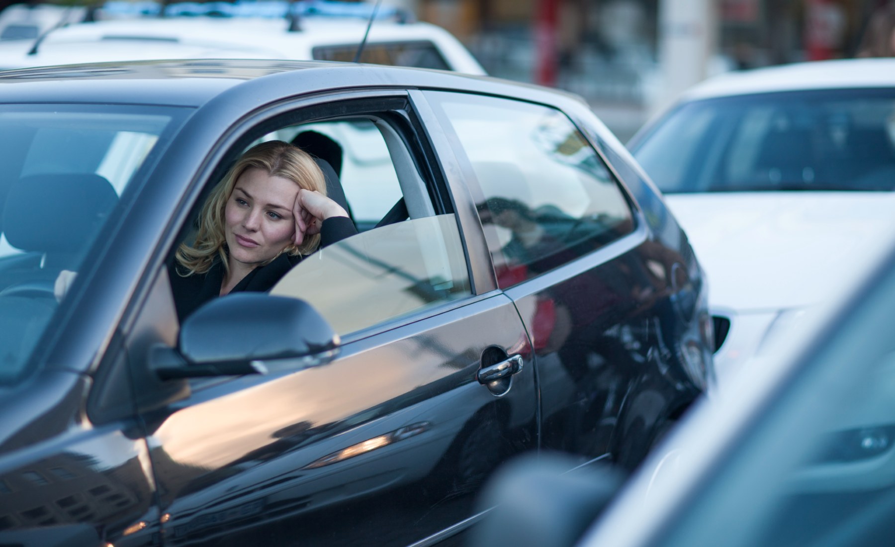 Perdiendo la paciencia en un atasco
