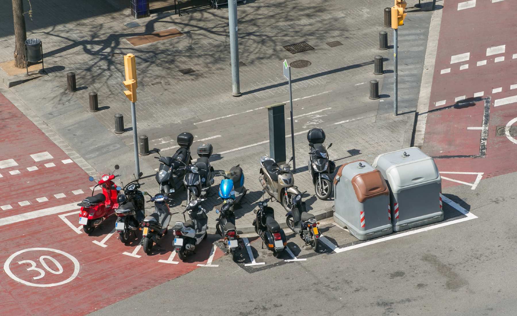 Parking de motos en Barcelona