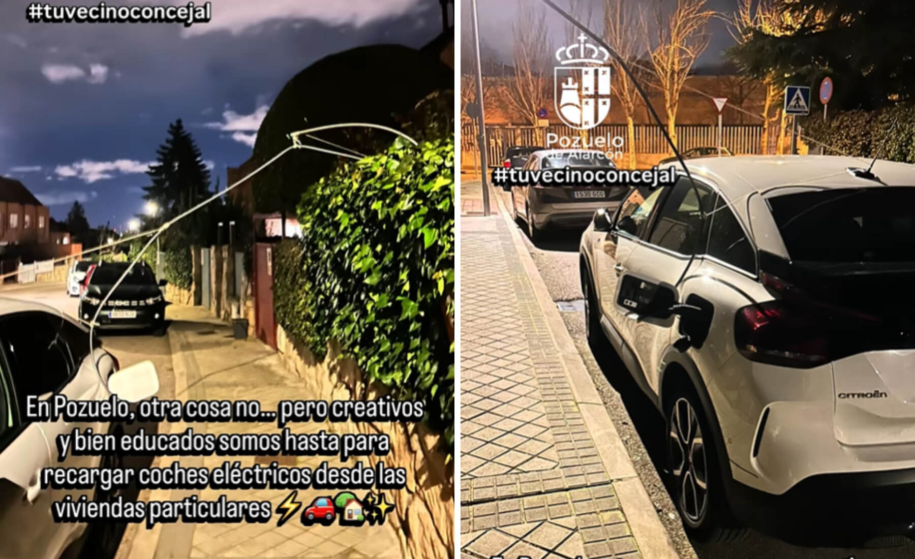 coche cargando casa calle