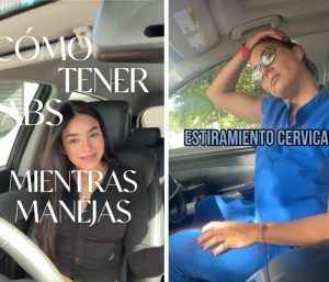 ejercicios y estiramiento coche