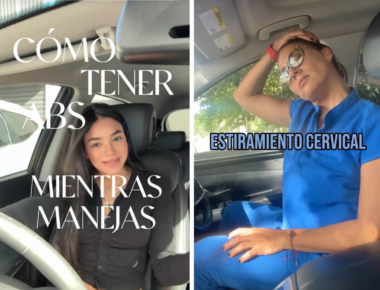 ejercicios y estiramiento coche