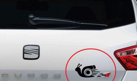 pegatina coche caracol