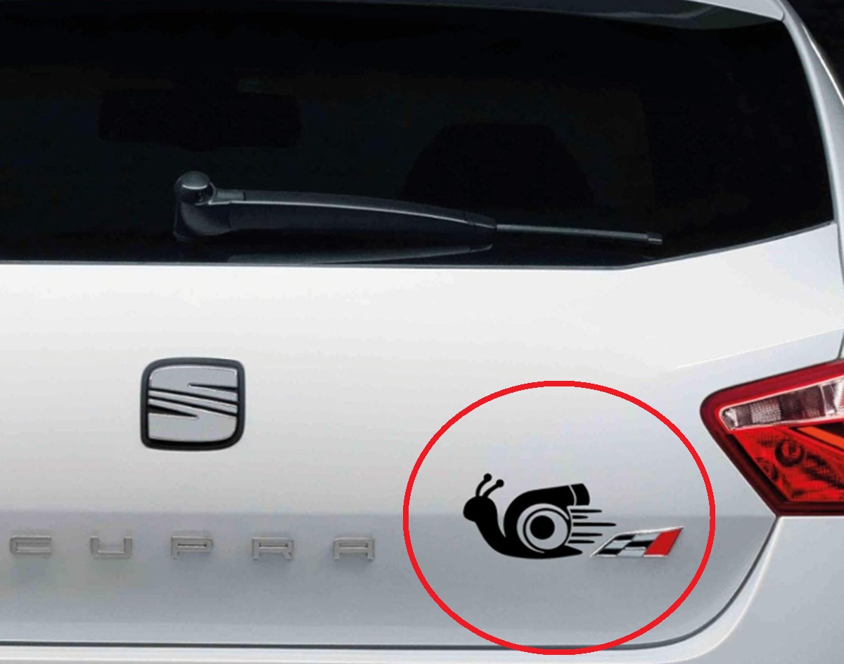 pegatina coche caracol