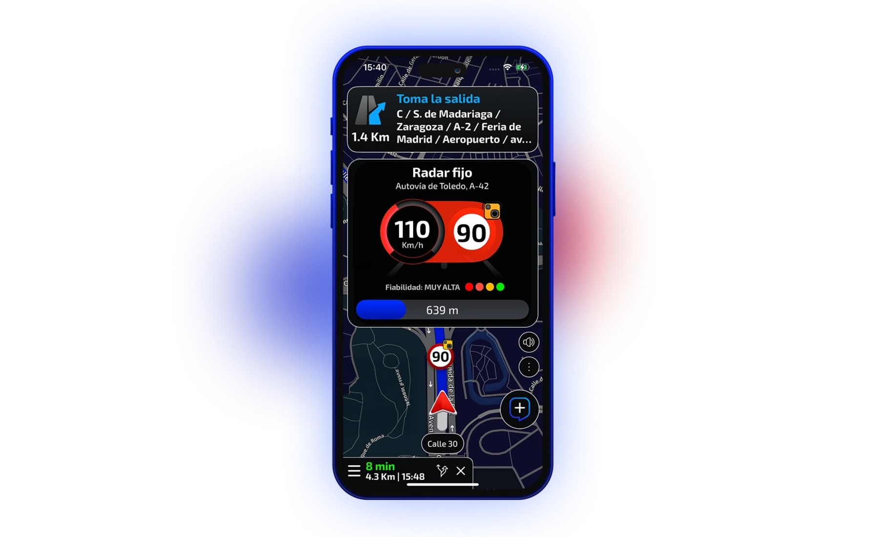 Aplicación radarbot