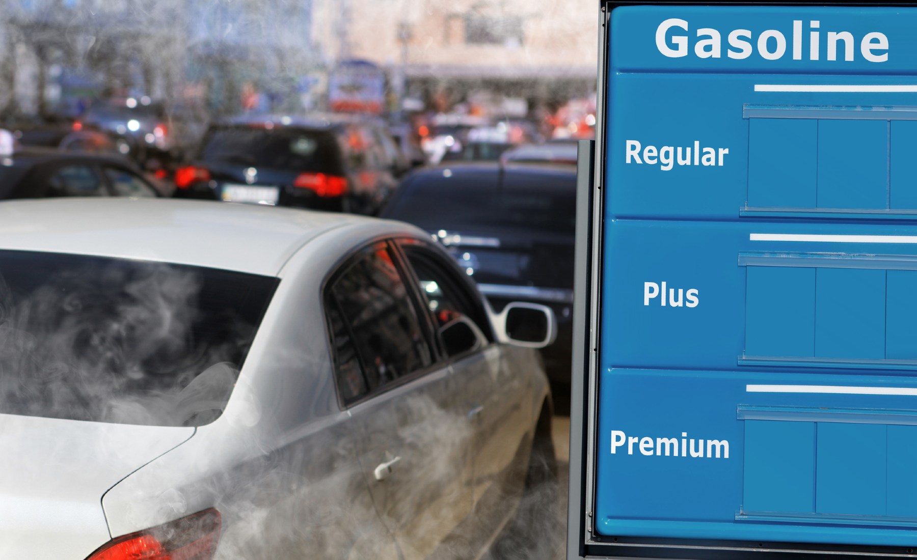 Atasco en gasolinera