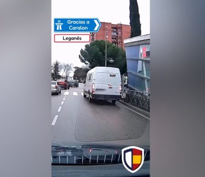 Leganés paso de peatone furgoneta