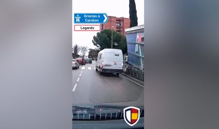 Leganés paso de peatone furgoneta