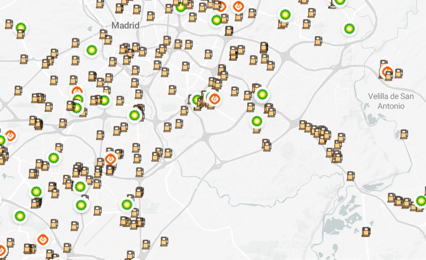 Mapa de gasolineras baratas race.es