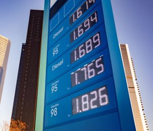 Panel precios gasolinera