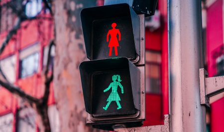 Semáforo roto peatones