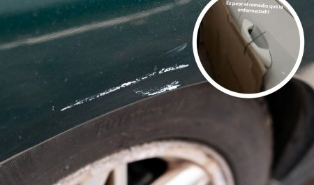 coche arañado garaje