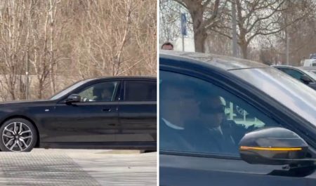 mbappe conduciendo bmw