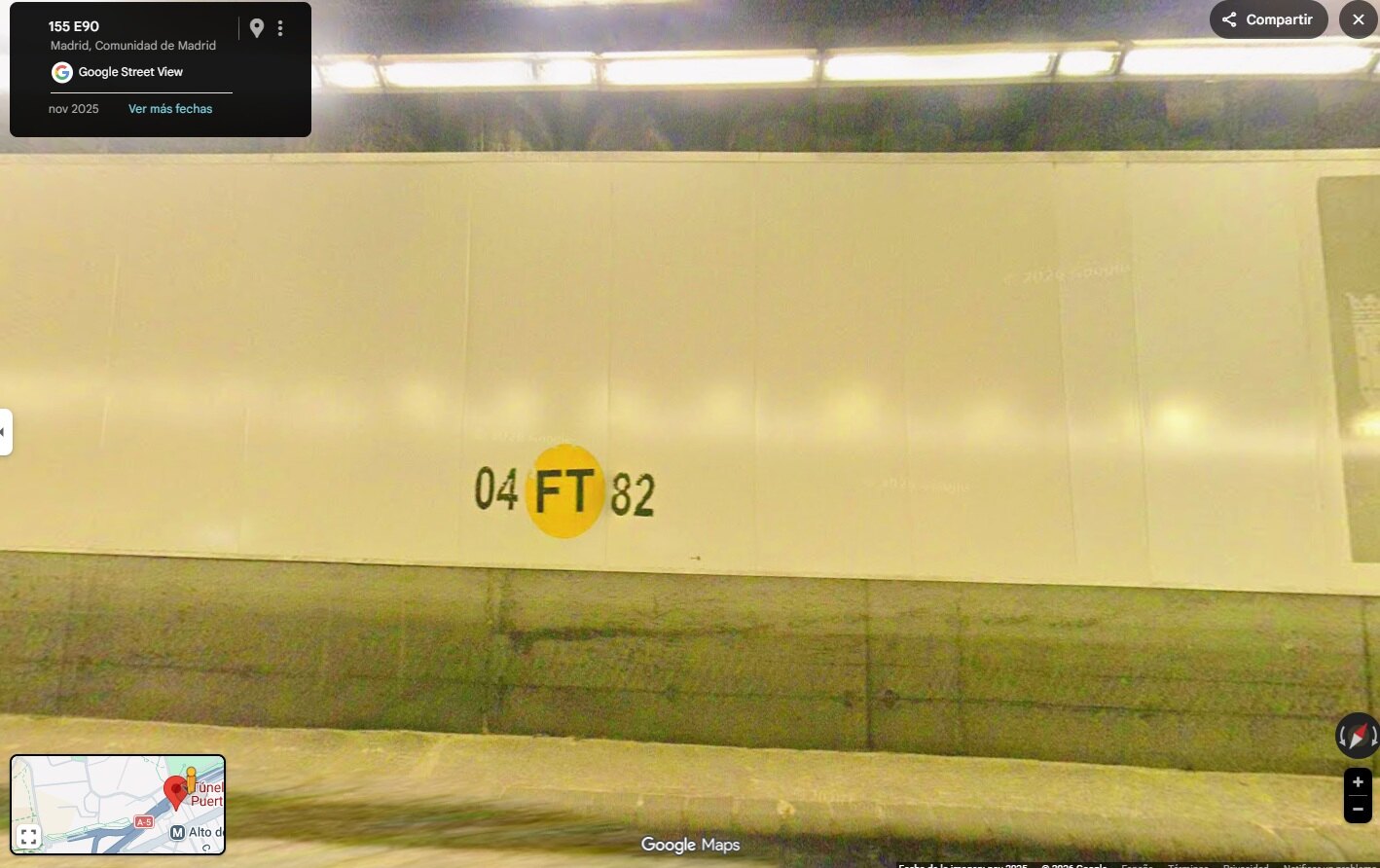 túnel m30 madrid códigos números