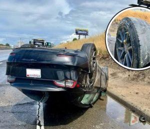 coche accidente neumáticos desga