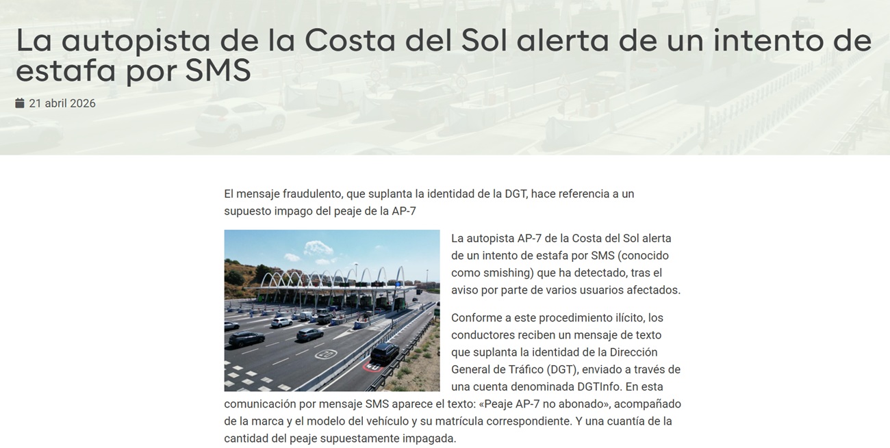 Estafa en la autovía de la Costa del Sol