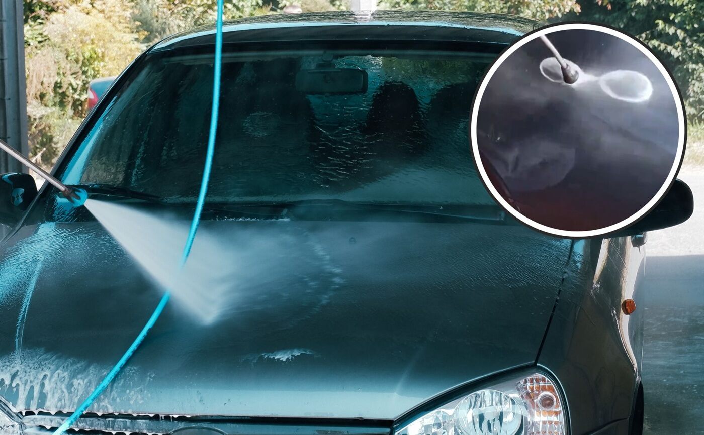 lavado a presión burbujas coche