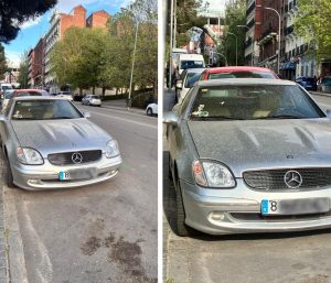 matrícula averiada coche multa