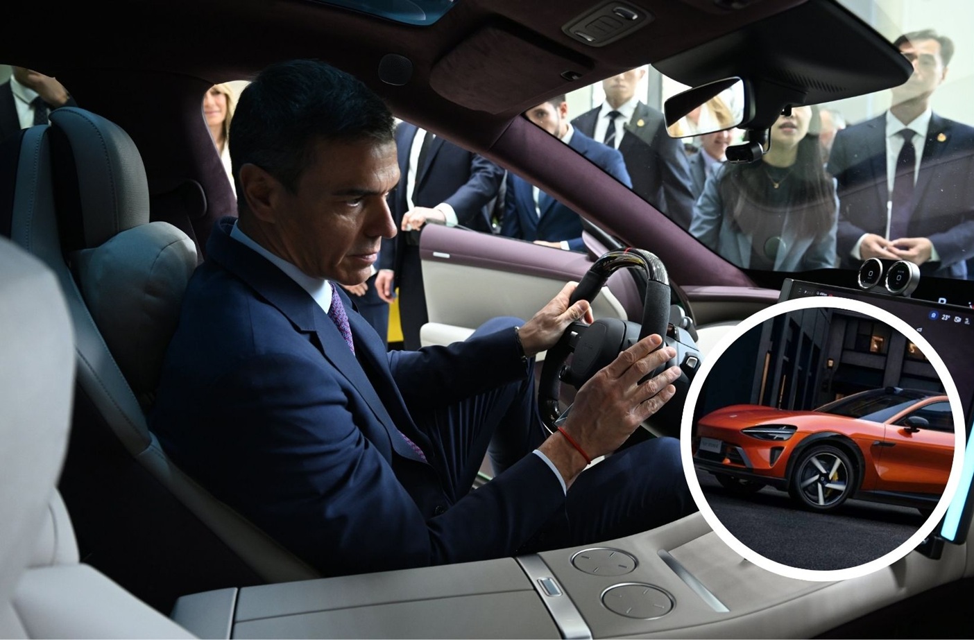 pedro sánchez china coche xiaomi yu7