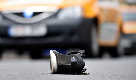 zapatilla en carretera