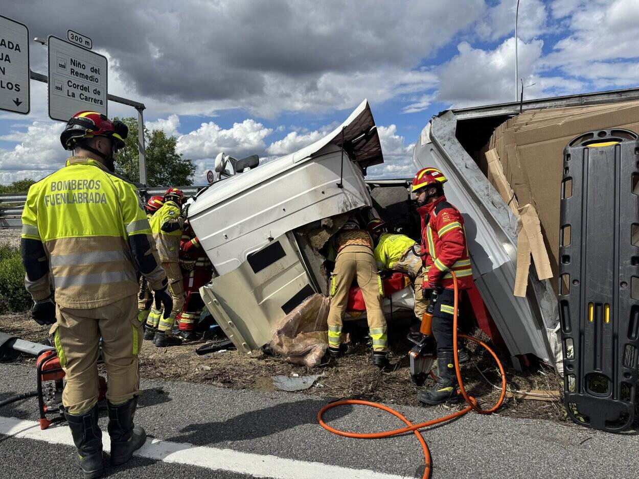 Accidente camión Leganés