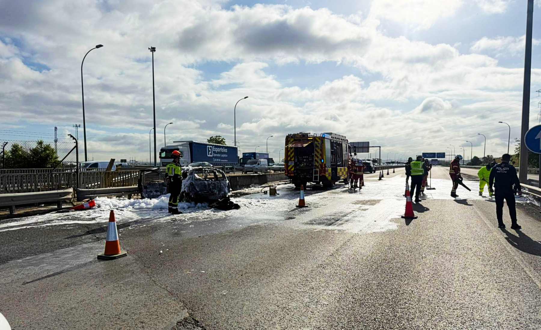 Accidente cortafuegos M-50