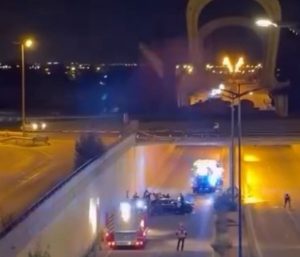 Accidente rotonda Leganés