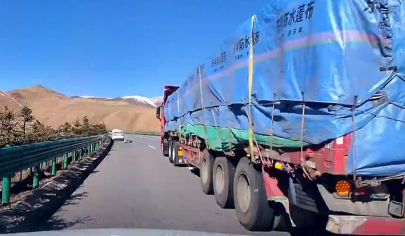 El vídeo viral que muestra cómo un camionero le salvó la vida a un conductor 