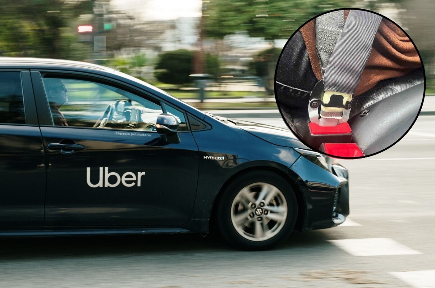 Uber cinturón seguridad airbag