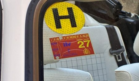 pegatina coche H histórica