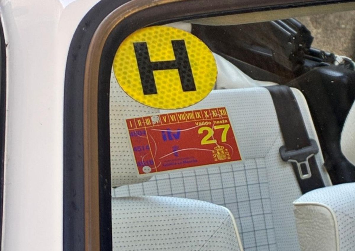 pegatina coche H histórica