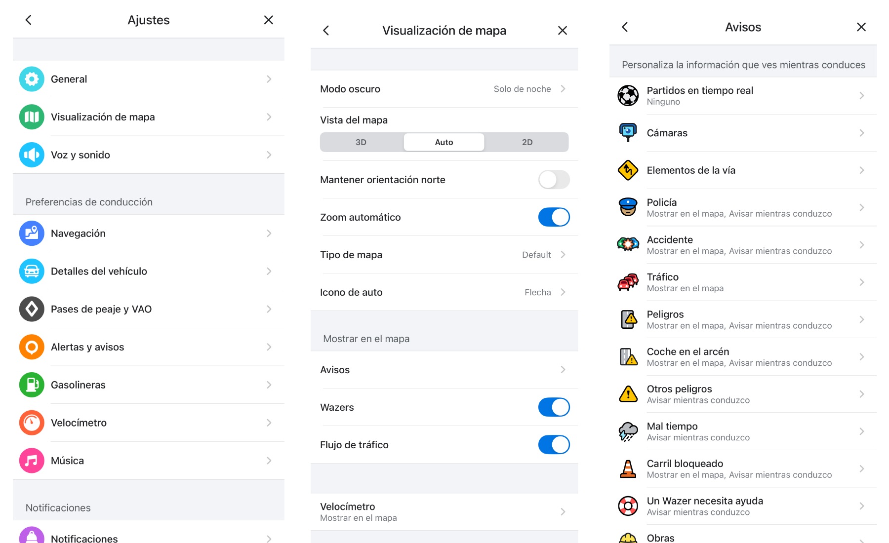 Escenario del mundo del fútbol en Waze