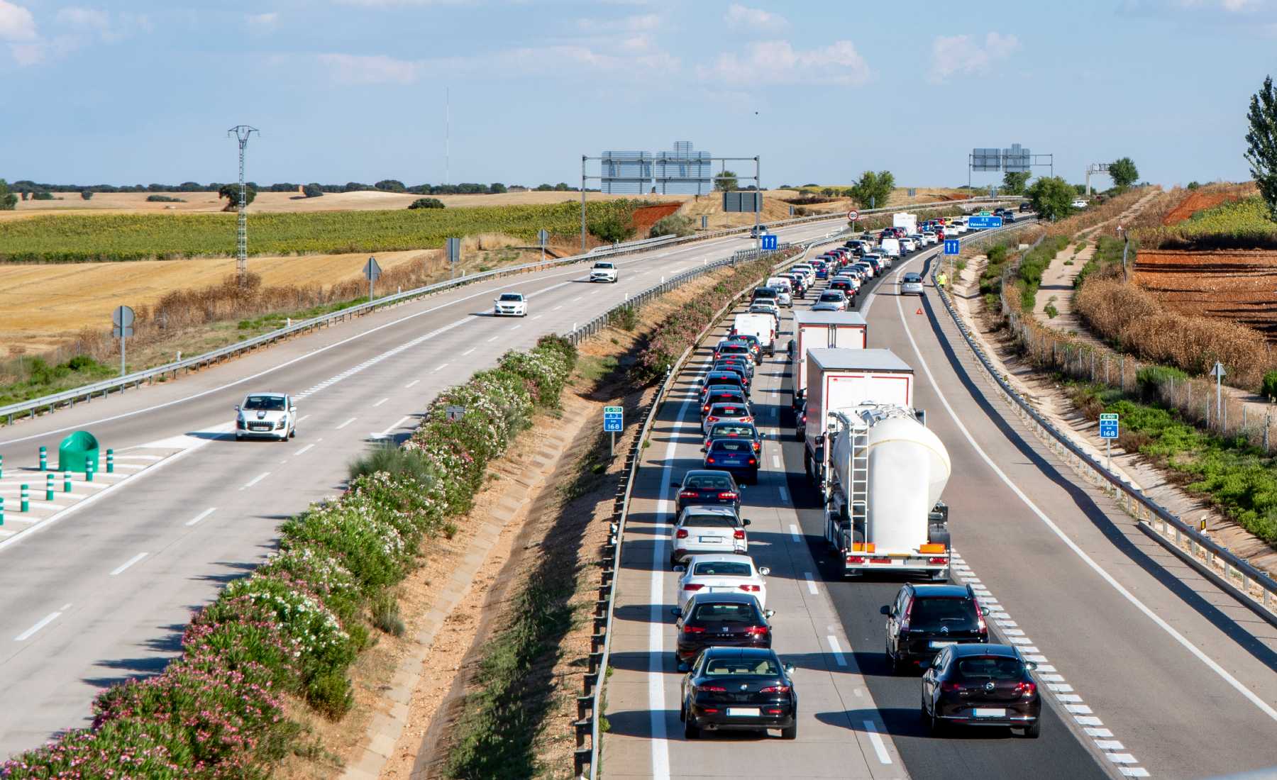 Atasco verano autovía España