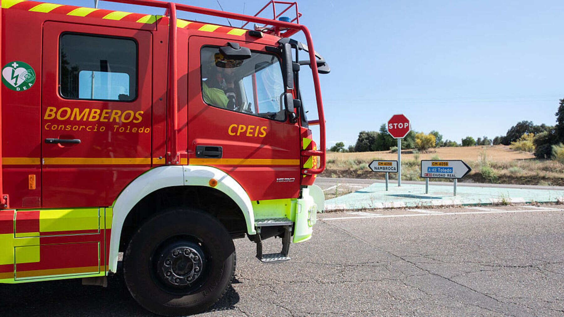 Camión de bomberos en España.