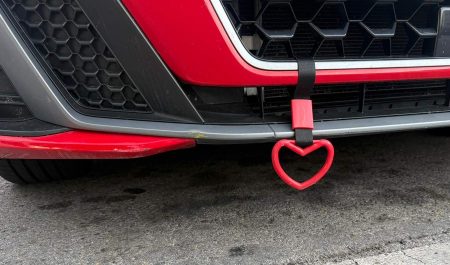 Cinta arrastre coche corazón