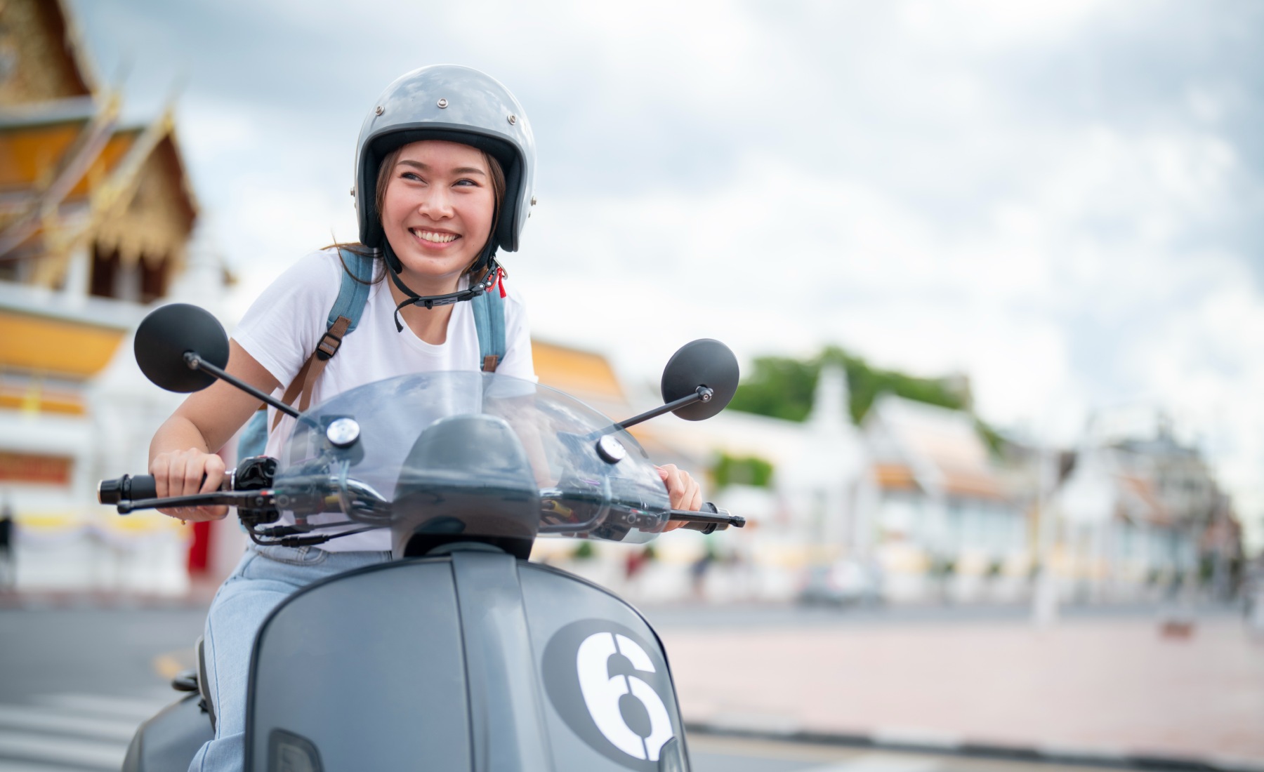 Felicidad montar en moto