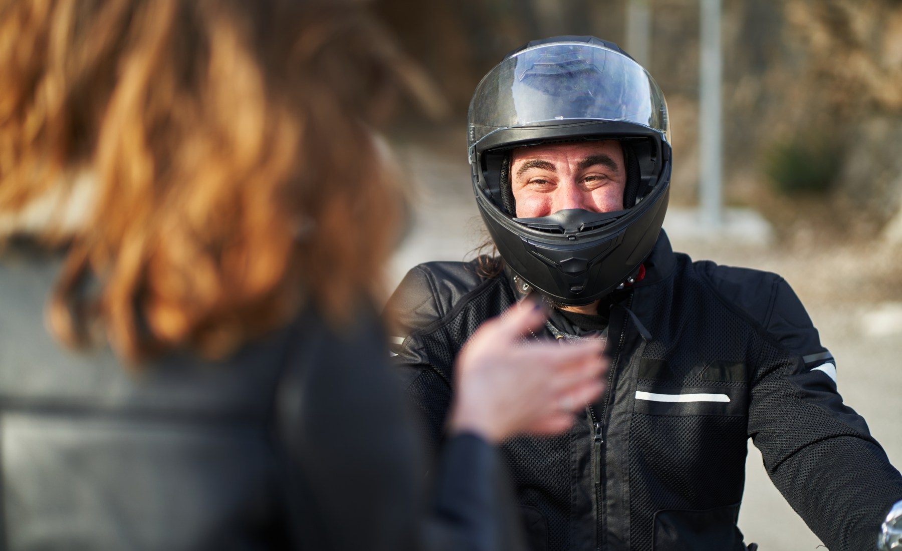 Felicidad montar en moto
