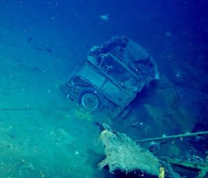 Un Ford encontrado bajo el océano que fue utilizado en la IIGM.